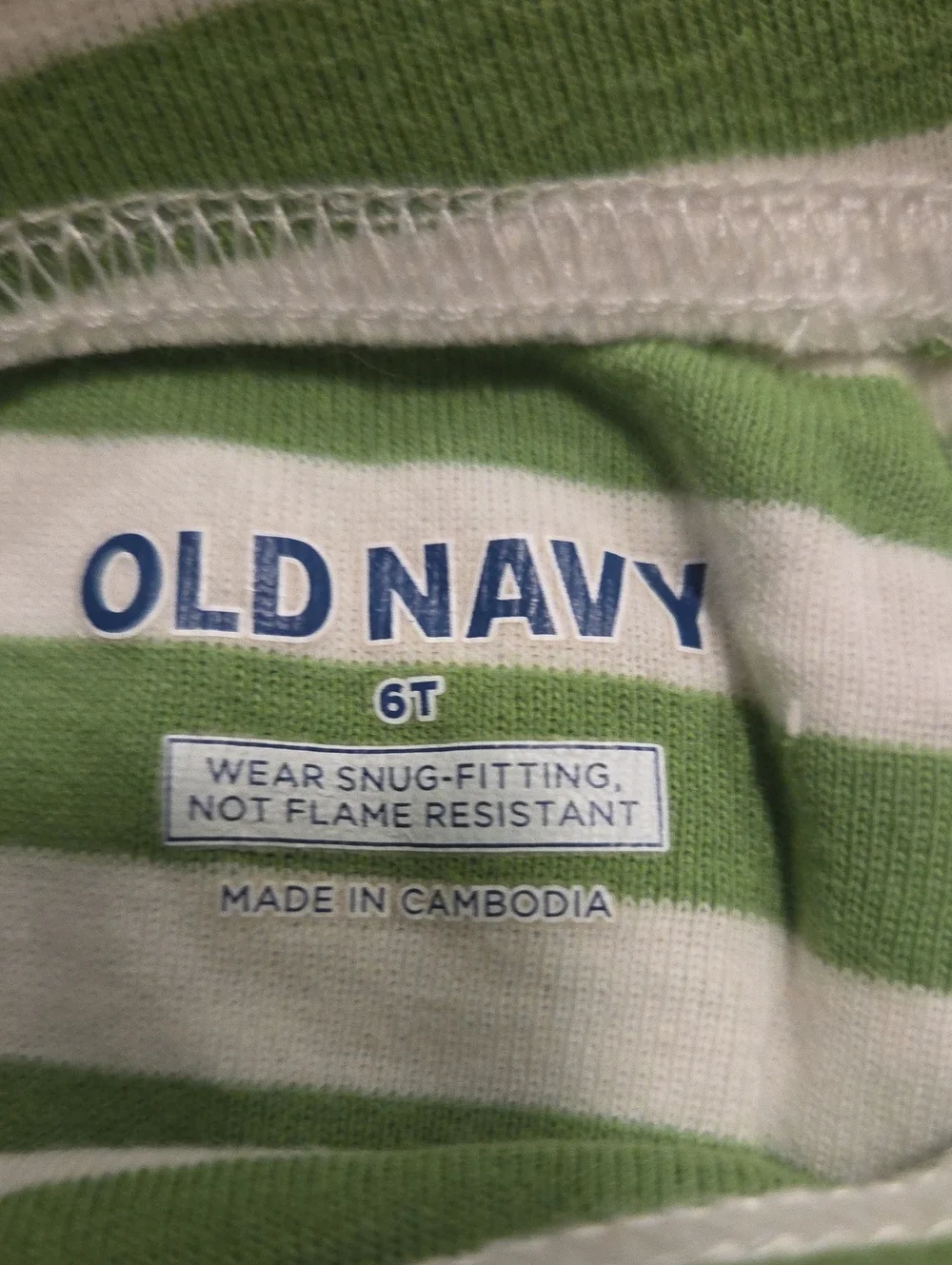 Old Navy 4 Piece Avocado Cat Pajama Set